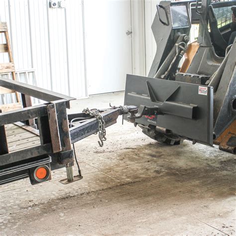 skid steer rear trailer hitch|skid steer hitch receiver attachment.